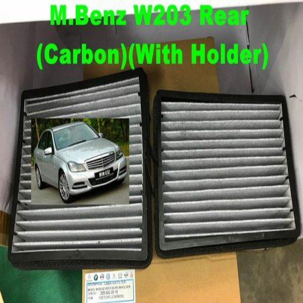 Air Filter Mercedes Benz W203 Rear (Carbon & With Holder)