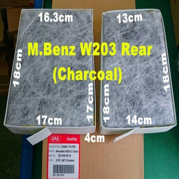 Air Filter Mercedes Benz W203 Rear (Charcoal)