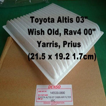 Air Filter Toyota Altis 2003 / Wish AE10 O/M / Rav4 XA20 2000 / Yarris / Prius (0890)