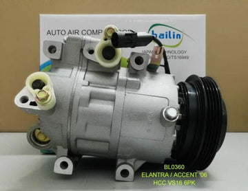 Compressor Hyundai Elantra 2006 / Accent 2006 / Matrix 2003 HCC 6PK