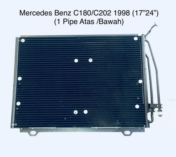 Condenser Mercedes Benz W180/W202 1998 (1 Pipe Atas & Bawah) (17″24″)